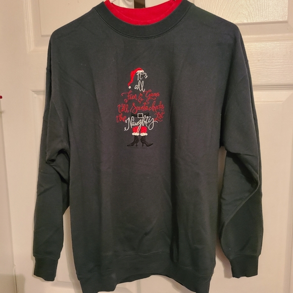 (1042) MC Sportswear, Woman's Novelty Long Sleeve Sweat Shirt, Green, Medium - Picture 3 of 5